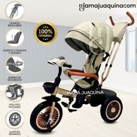 Triciclo Guiador «LUCIAN II» con Bluetooth Beige