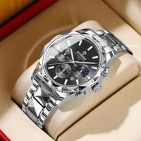 Reloj BINBOND para Hombre - Negro/Plata Acero