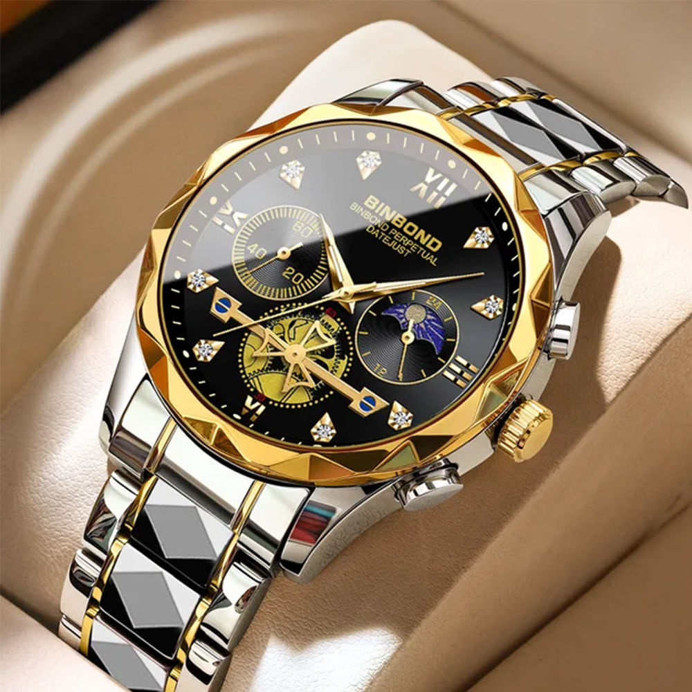 Reloj BINBOND para Hombre - Acero - Oro/Negro