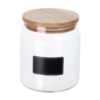 Canister de Vidrio S con Etiqueta Orange