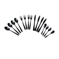 Set de cubiertos 16 piezas Negro Orange