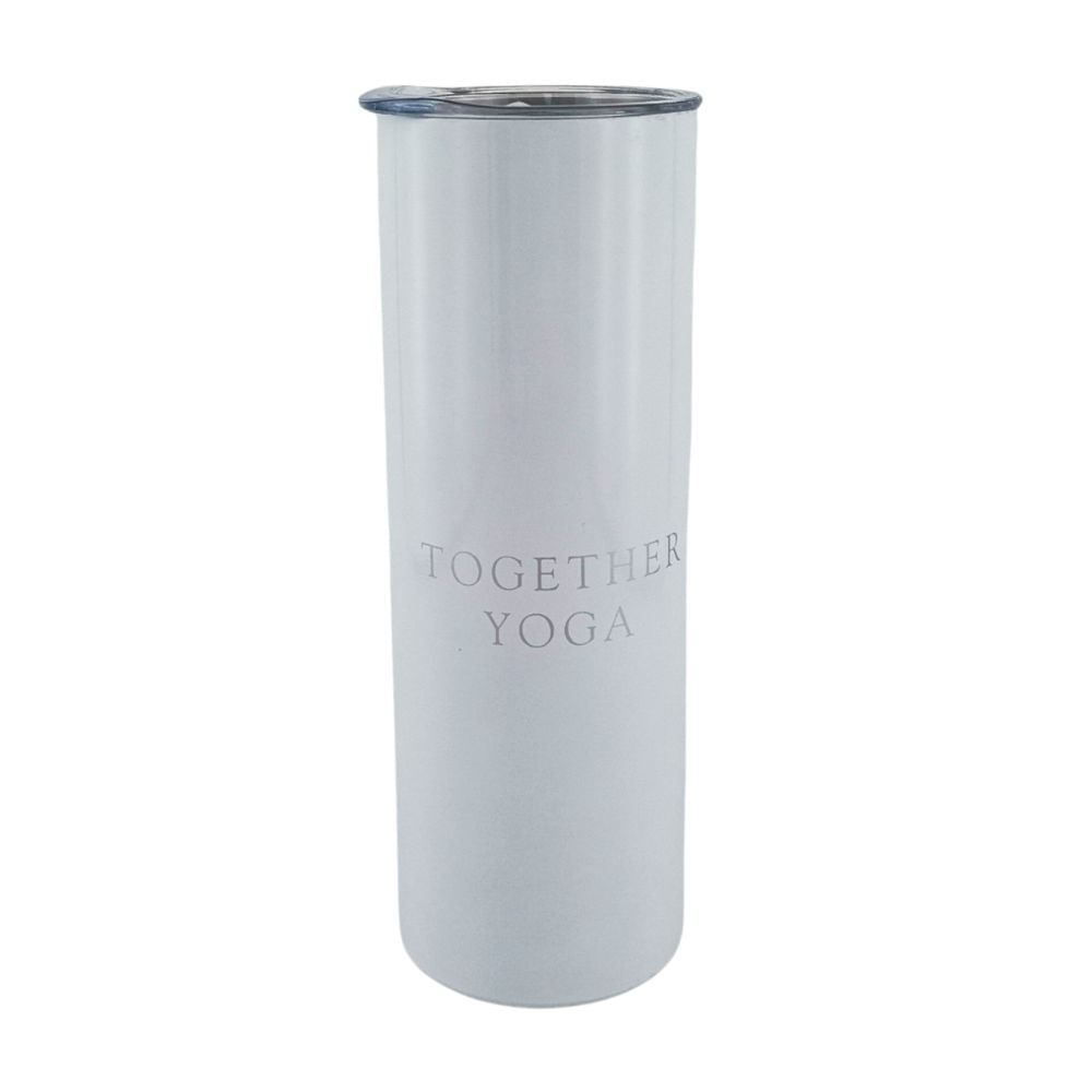 Termo de Acero Inoxidable Yoga Blanco 600ml Orange
