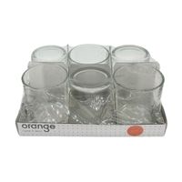 Set de 6 Vasos Vidrio Orange
