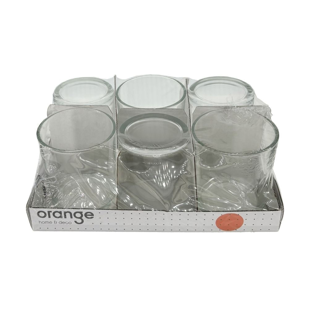 Set de 6 Vasos Vidrio Orange