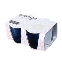 Set de 4 Vasos Vidrio Azul 385ml Orange
