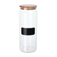 Canister de Vidrio L con Etiqueta Orange
