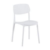 Silla Decorativa Apilable Blanco 38x50x79cm Orange