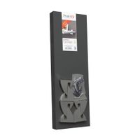 Kit de repisas 3x2 Rectangular 1.5x60cm Negro con Soporte Prat-K