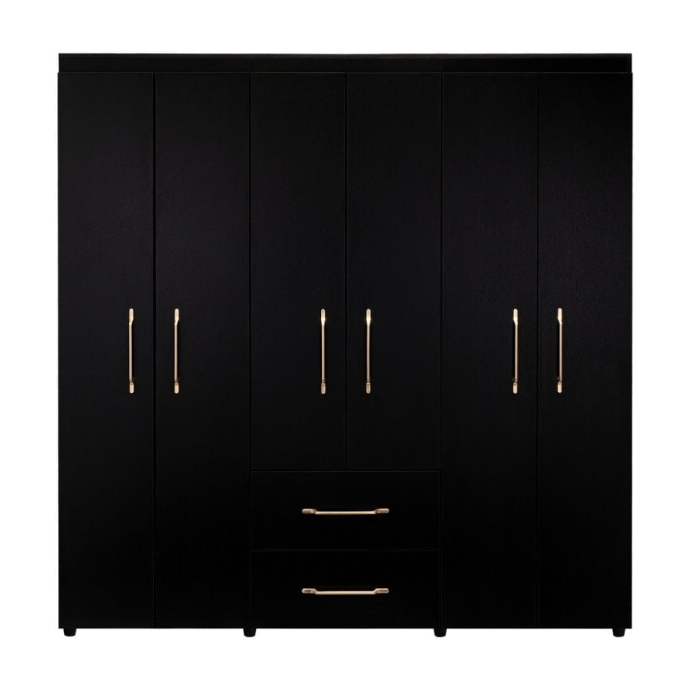 Ropero Golden 6 Puertas 2 Cajones Wengue