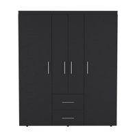 Ropero Bariloche Eco 4 Puertas 2 Cajones Wengue