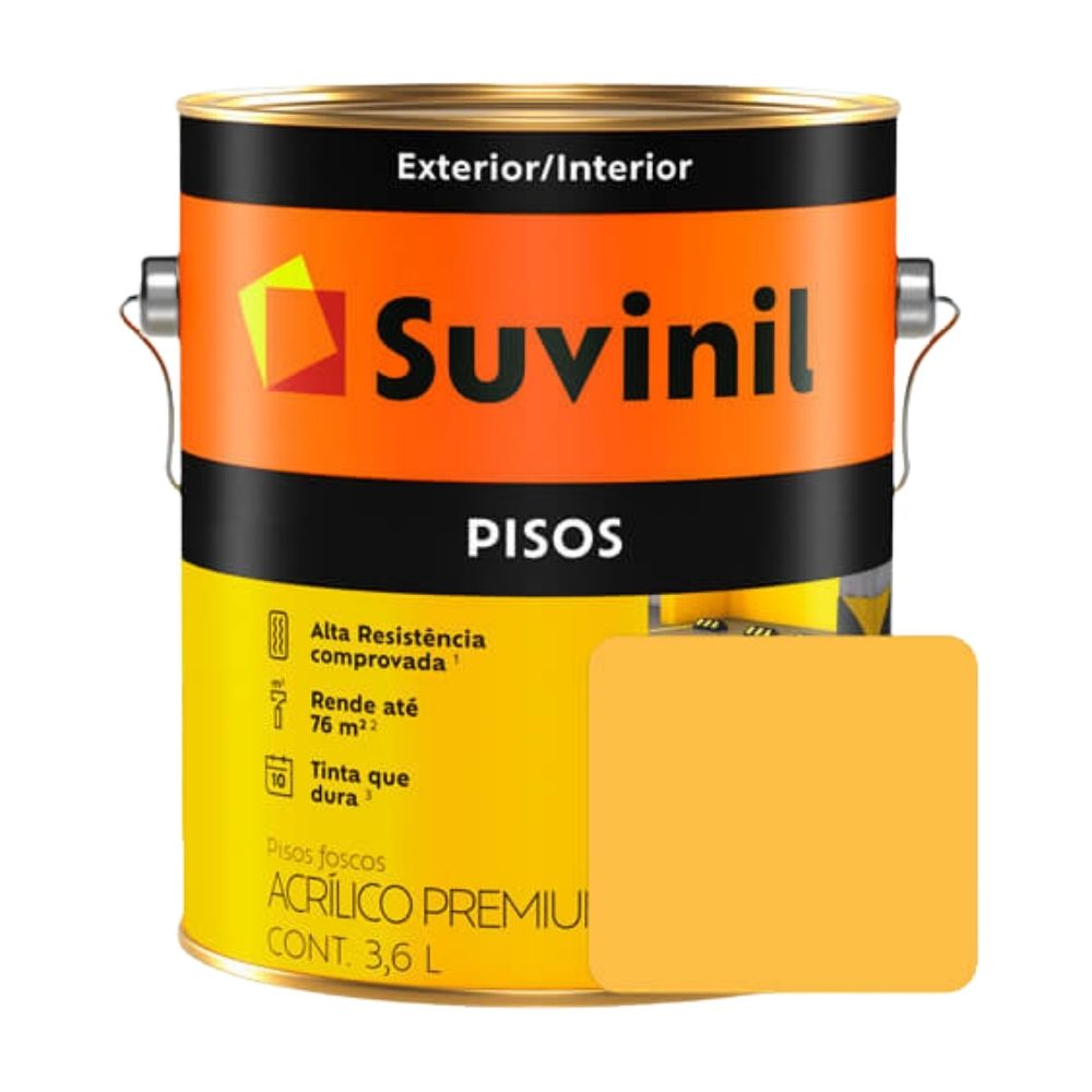Pintura para pisos Suvinil Amarillo 3.6 litros
