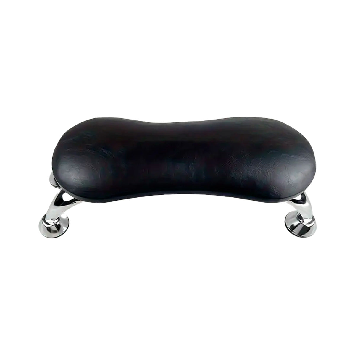 Reposabrazos Para Uñas Acero Inoxidable y Cuero