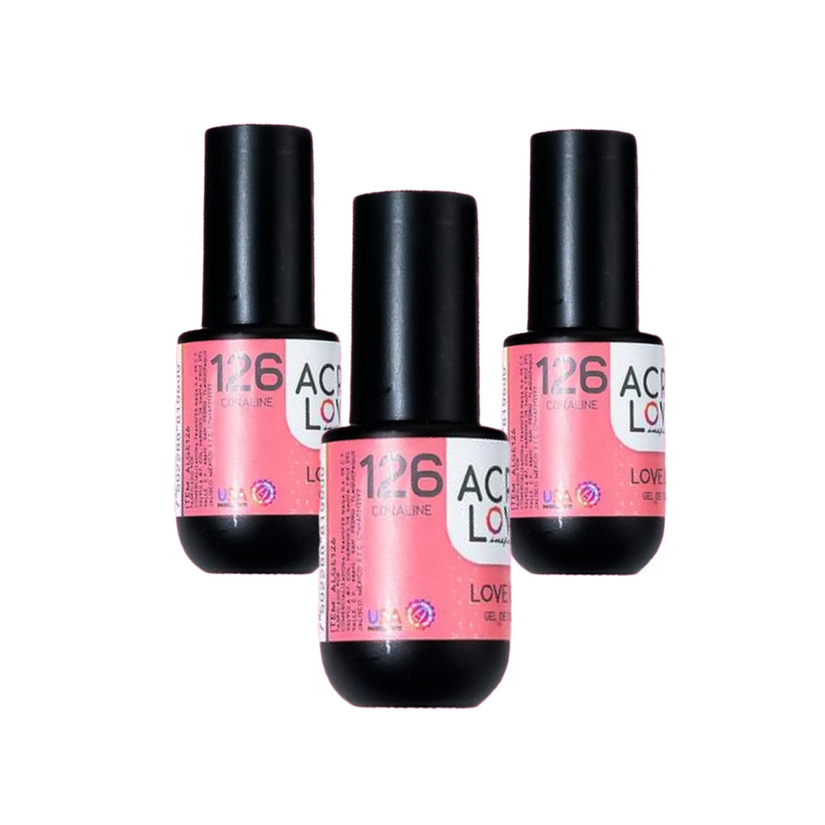 Acry Love Esmalte Gel Uv Coraline 3 Unid