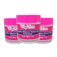 Wapizima Polvo Acrilico Blanco French 1Oz 3 Unid