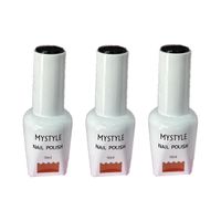 Mystyle Esmalte En Gel Negro 16ml  3 Unid