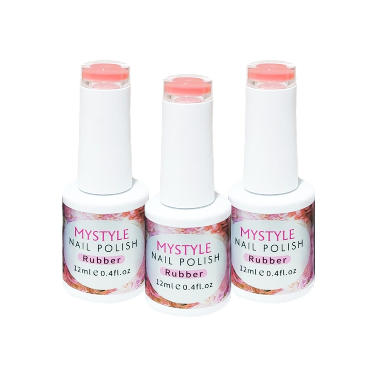 Mystyle Esmalte Rubber 12ml 3 Unid