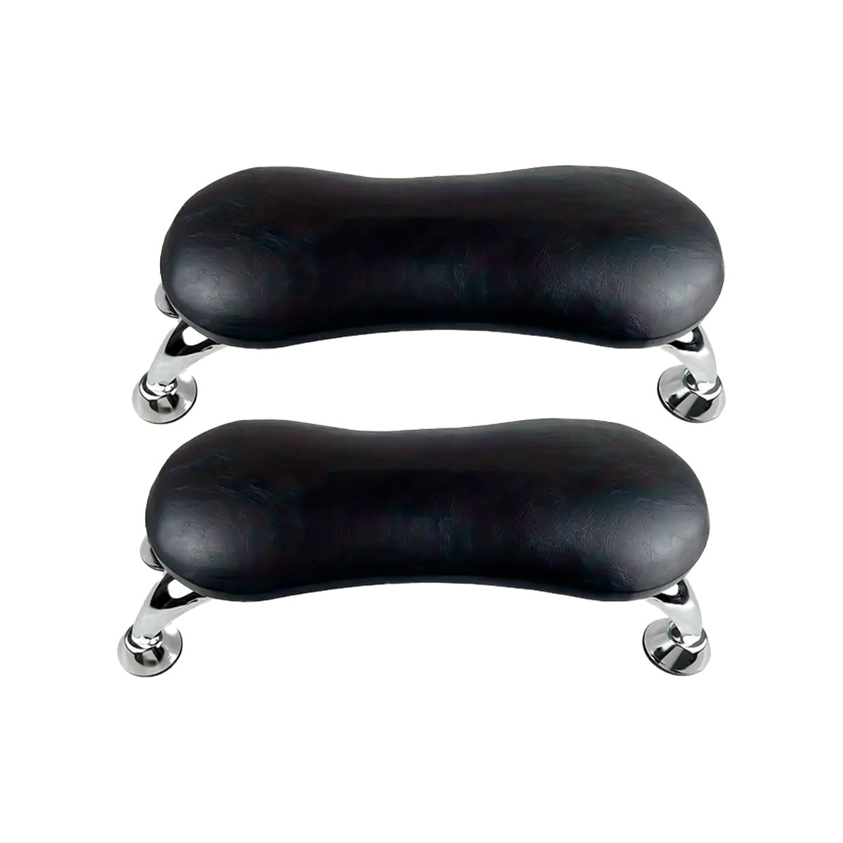 Reposabrazos Para Uñas Acero Inoxidable y Cuero 2Uni