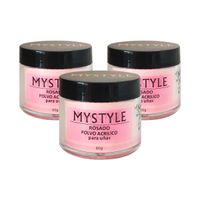 Mystyle Polvo Acrilico Pink 30Gr 3 Unid