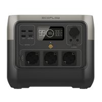 Estación de energía Ecoflow River 2 Pro portátil, 220-240 V, 12 V, recargable, panel solar, gris oscuro