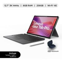 Tablet Lenovo Idea Tab Pro 12.7"" 256GB, 8GB RAM, cámara principal 13MP, frontal 8MP, 10200 mAh, gris + Teclado + Lapiz + Audífonos