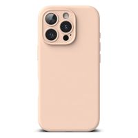 Case para iPhone 16 Pro Max Silicon Magnetic, con MagSafe para carga inalámbrica, para accesorios magnéticos, Pink Sand