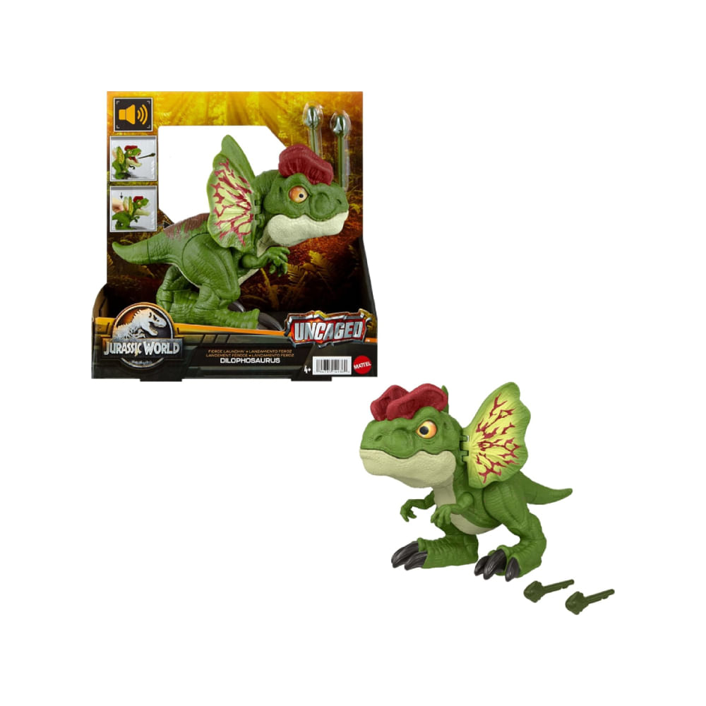 Mattel Jurassic World Dinosaurio Desencadenado Dilophosaurus