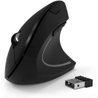 Mouse Vertical Ergonómico Inalámbrico Negro