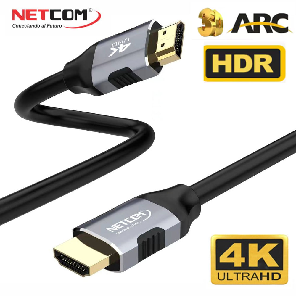 Cable HDMI 2.0 10 Metros NETCOM Ultra HD 3D 4K 60hz 2160P PVC