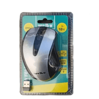 Mouse Óptico Inalámbrico Usb Weibo 2.4 Ghz Wireless - NEGRO CON PLATA