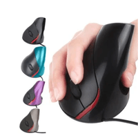 Mouse Vertical Optico Ergonómico Usb Evita Tunel Carpiano - NEGRO