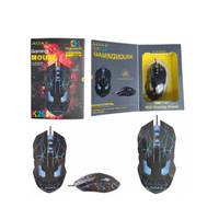 Mouse Gamer Aoas K20 Rgb Iluminacion Led 3200 Dpi Cable 1.8m