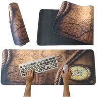 Mouse pad Base Escritorio Extra Large 30x80cm Computador Mapa brujula