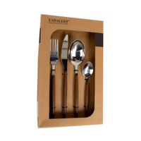 Set de Cubiertos de 16 Piezas con Mango de Madera – 10286558