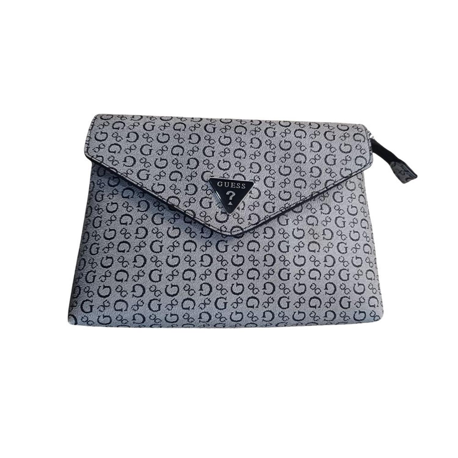 Neceser o Cartera de Mano Guess Monogram - Gris
