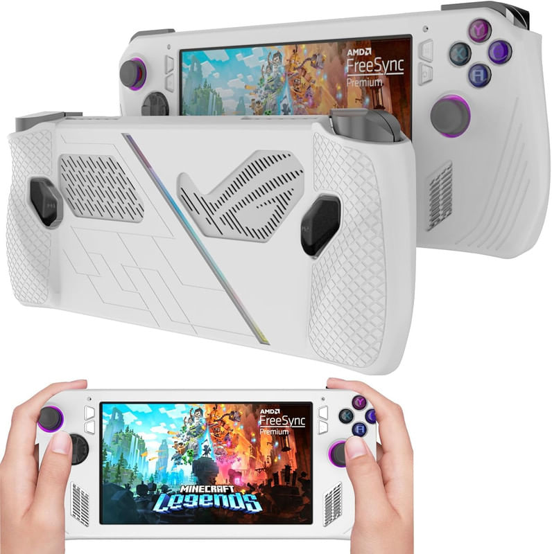 CASE FUNDA PROTECTORA SILICONA ASUS ROG ALLY 2023 COLOR BLANCO