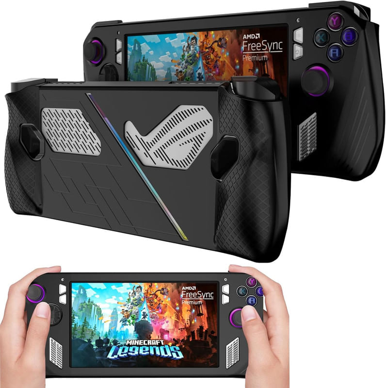 CASE FUNDA PROTECTORA SILICONA ASUS ROG ALLY 2023 COLOR NEGRO