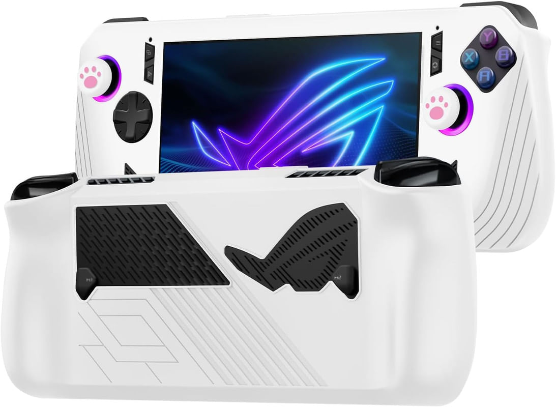 CASE FUNDA PROTECTORA SILICONA ASUS ROG ALLY X 2024 BLANCO