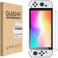 PROTECTOR DE PANTALLA MICA VIDRIO TEMPLADO NINTENDO SWITCH OLED X 2 UNIDADES