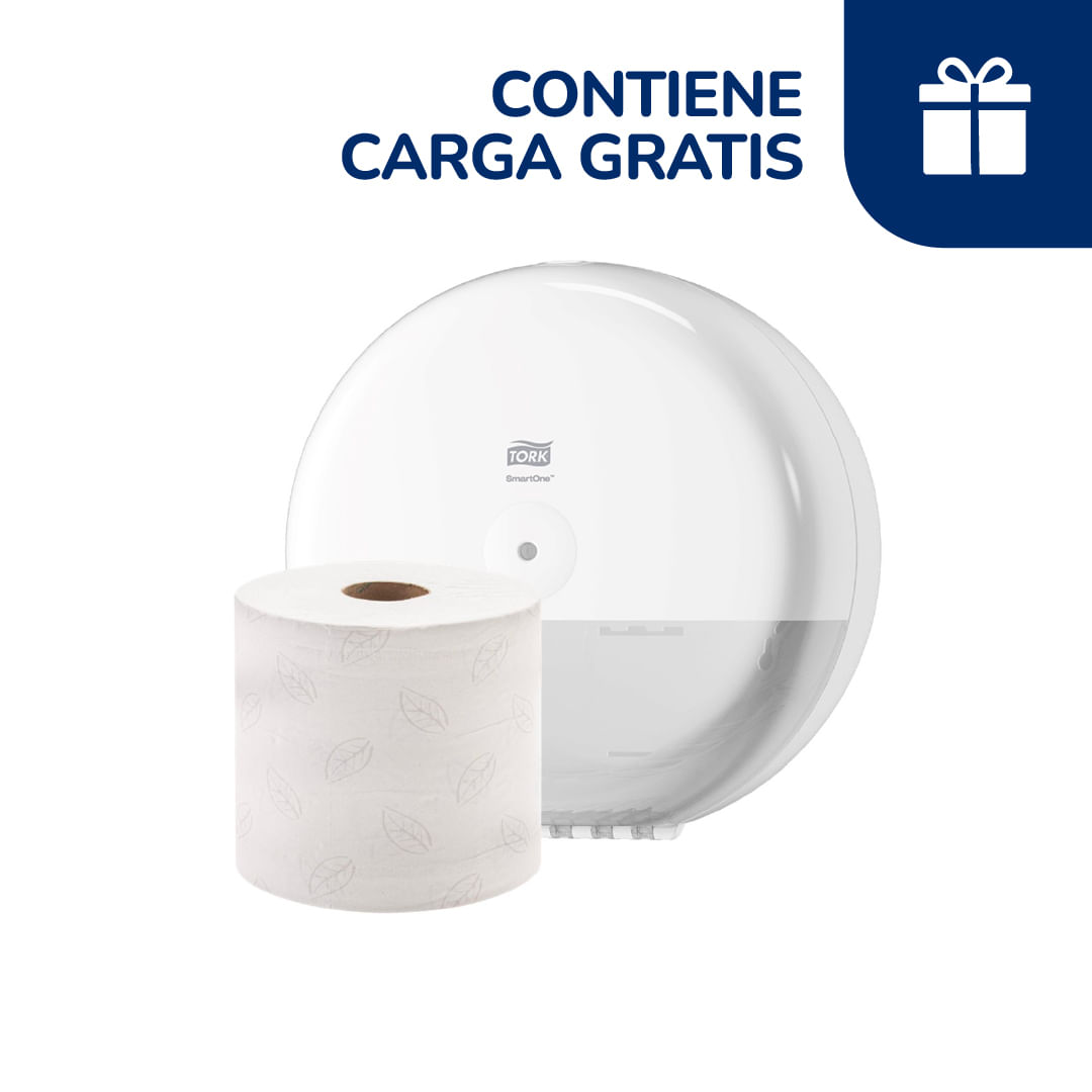 Dispensador Papel Higiénico Tork Smartone Blanco + Carga Gratis
