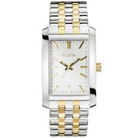 Reloj Bulova 98A137 Análogo para Hombre De Vestir Dial Plateado