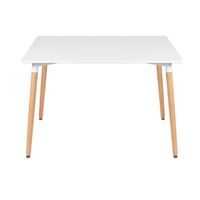Mesa Práctica de Comedor Alanis Rectangular color Blanco TU MESITA