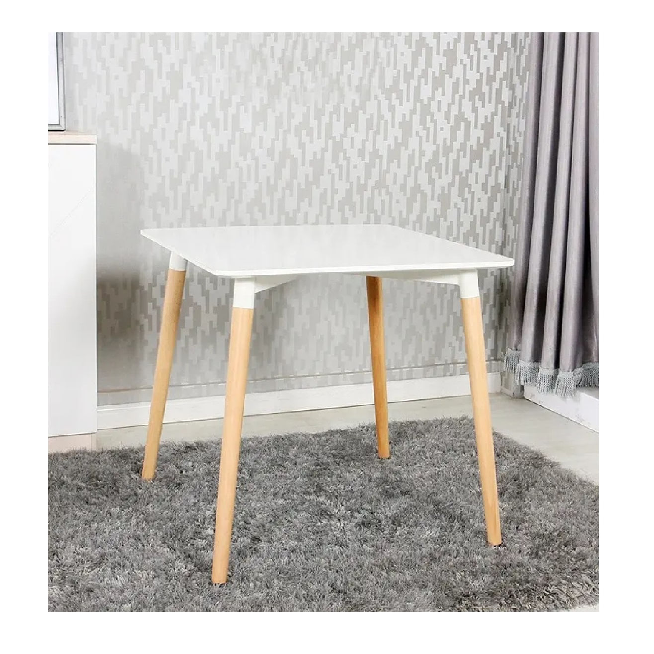 Mesa Práctica de Comedor Alanis Cuadrada color Blanco TU MESITA