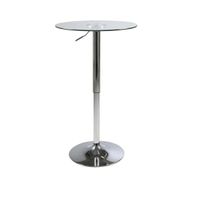 Mesa Minimalista de Acero Circular Pamela Vidrio TU MESITA