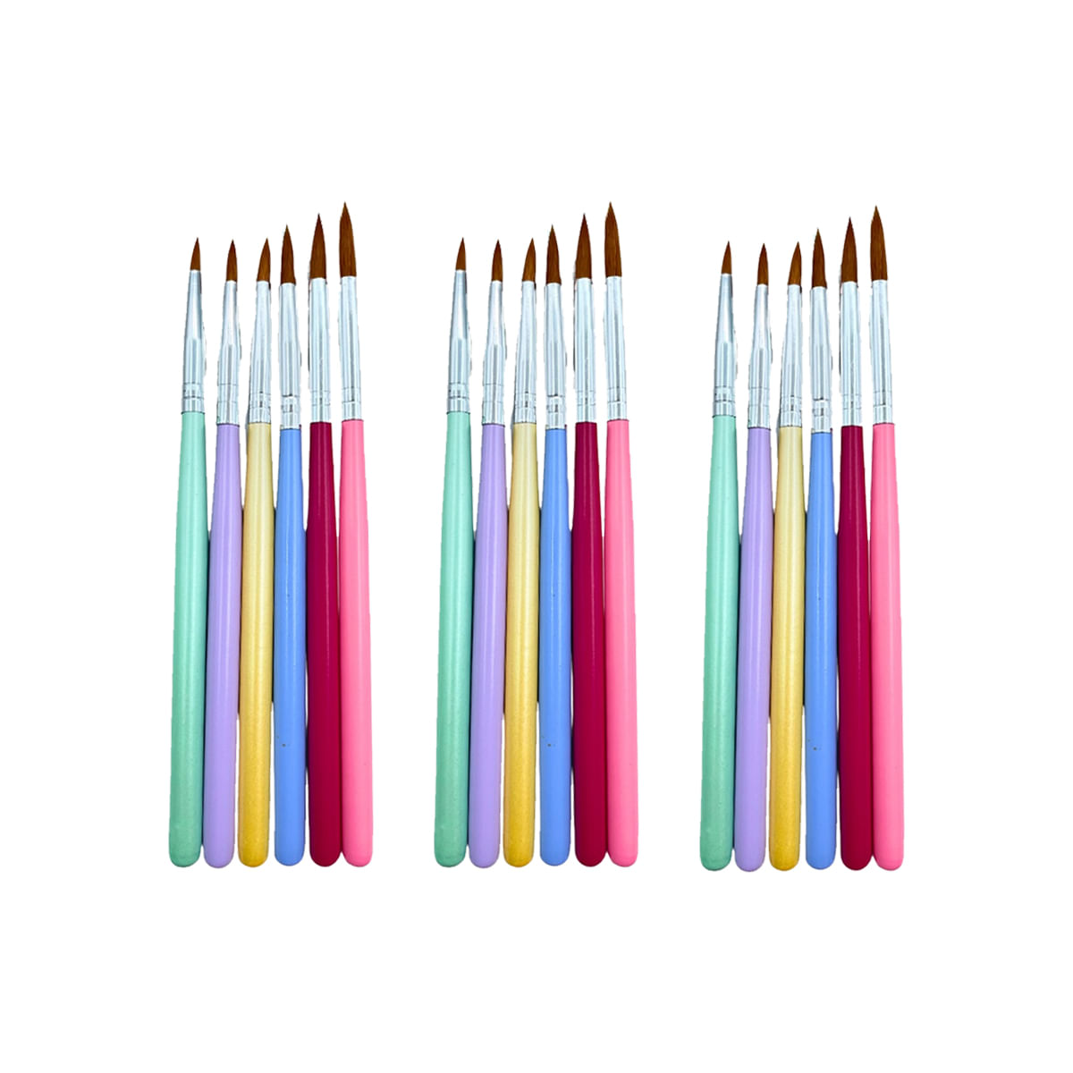 Mystyle Set Pinceles Liner Pastel - 3 Unid