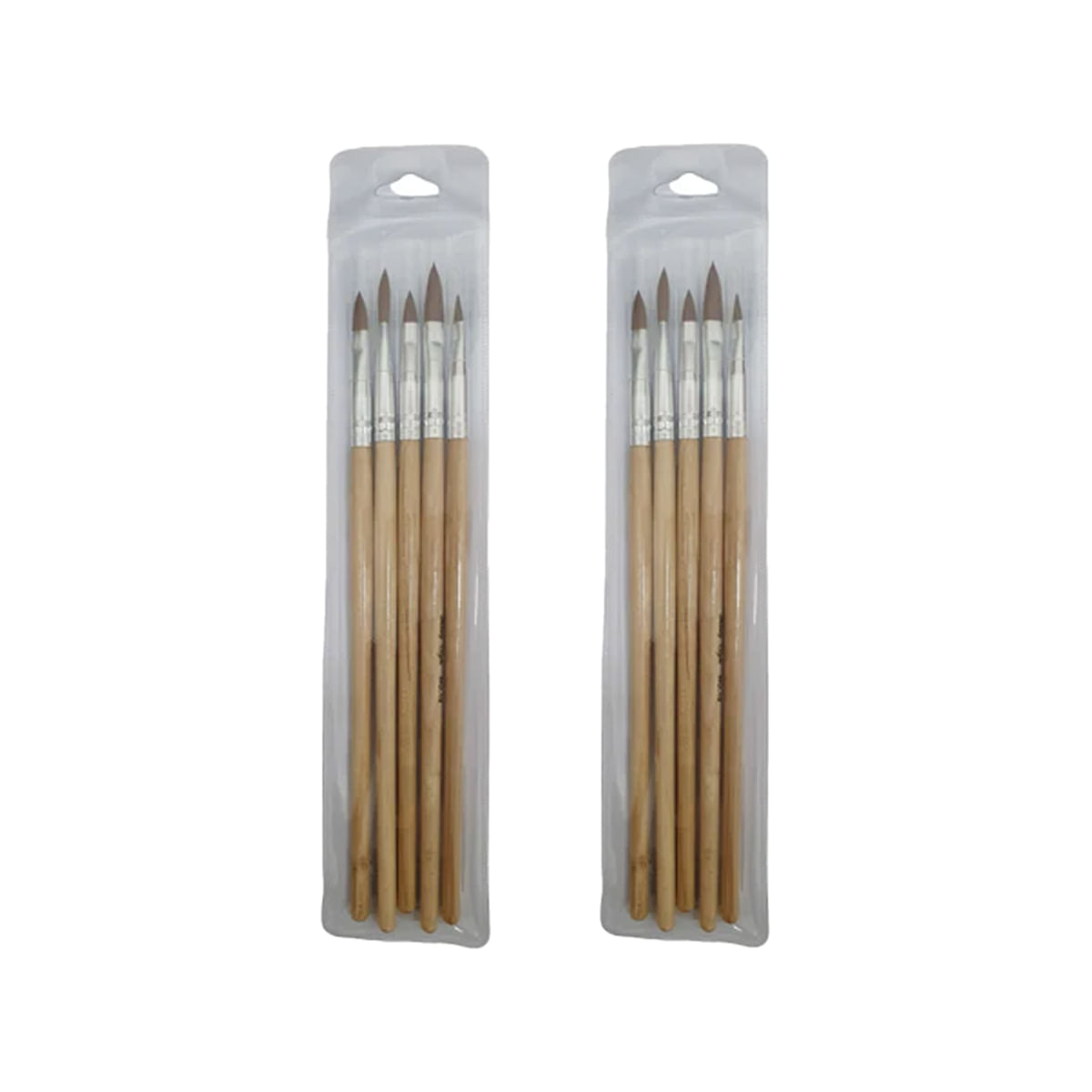 Mystyle Set Pinceles De Madera Para Acrilico - 2 Unid