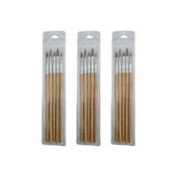 Mystyle Set Pinceles De Madera Para Acrilico - 3 Unid