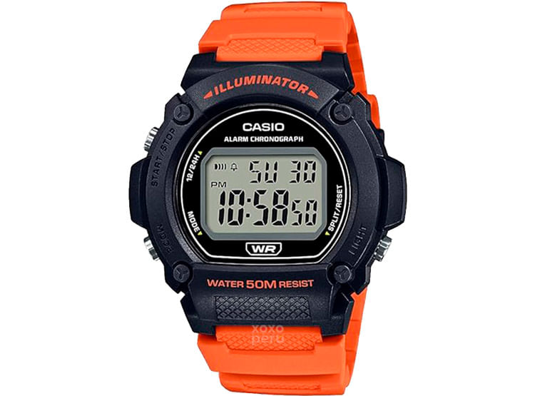 Reloj para Hombre Casio W219H-4AV Naranja