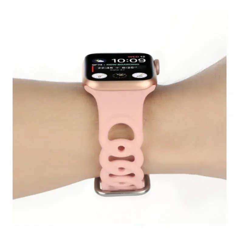 Correa Soft Trenzada para Applewatch 42-44-45-49mm Rosado