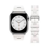 Correa de Silicona con Hebilla Acero Para Applewatch 42-44-45-49mm Blanco
