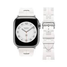 Correa de Silicona con Hebilla Acero Para Applewatch 42-44-45-49mm Blanco
